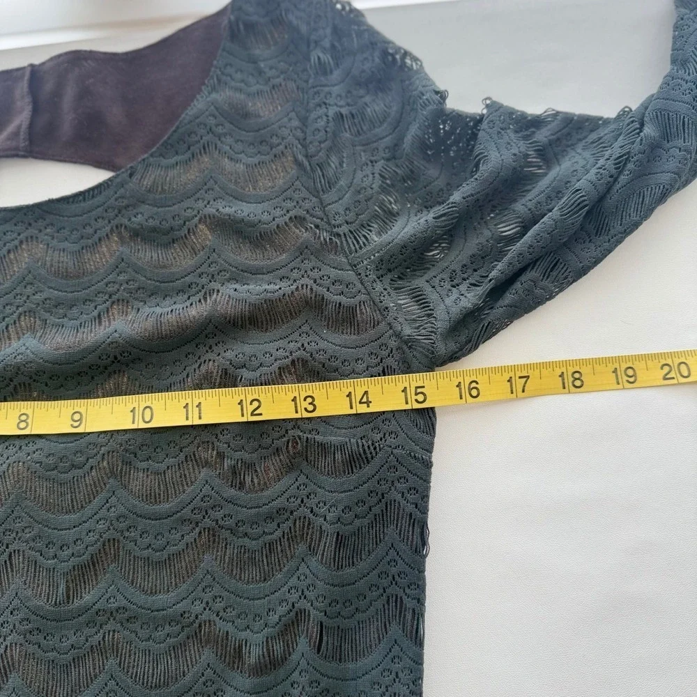 Free People Lace Bodycon Dress Open Back Cocktail Party Green‎ S